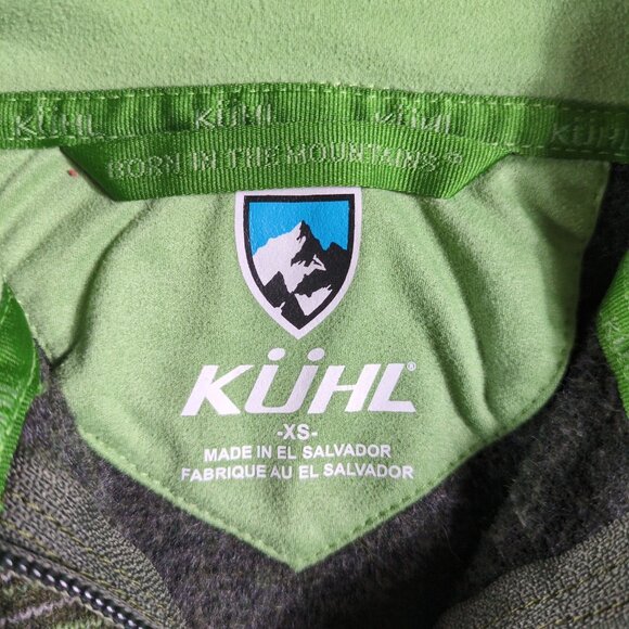 Kuhl Jacket Womens XS Green Full Zip Chianti Fleece Wool Blend Hooded - Picture 3 of 11